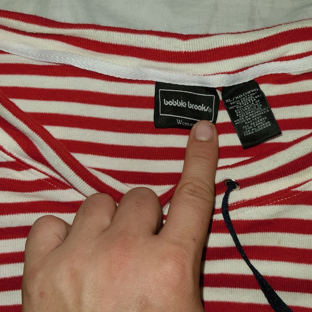 Bobbie Brooks Striped 3/4 sleeve blouse. - Picture 3 of 3
